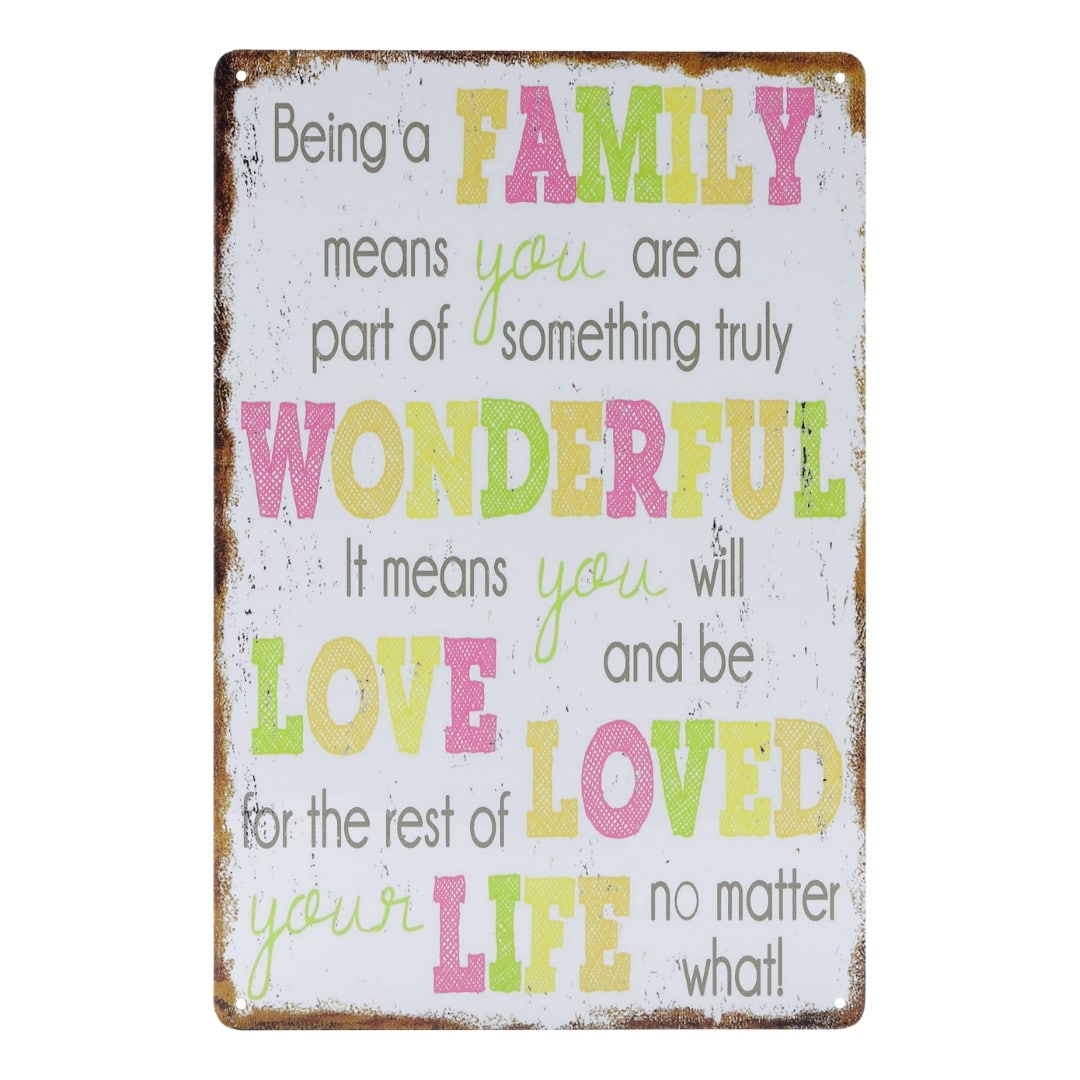 Emaljeskilt Being a Family