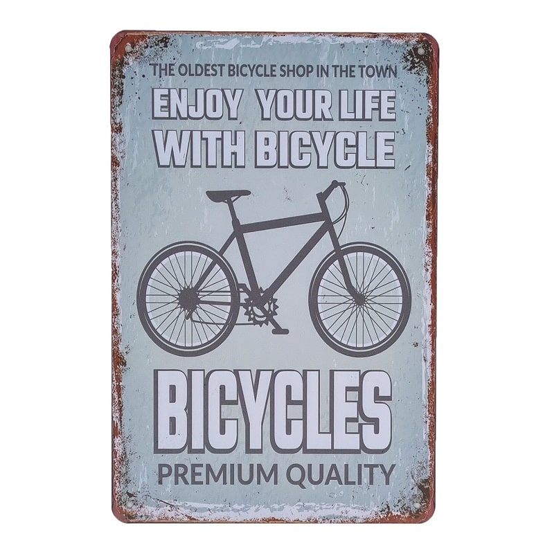 Emaljeskilt Bicycles - Premium Quality