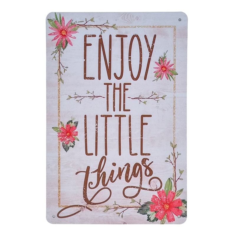 Emaljeskilt Enjoy the little Things
