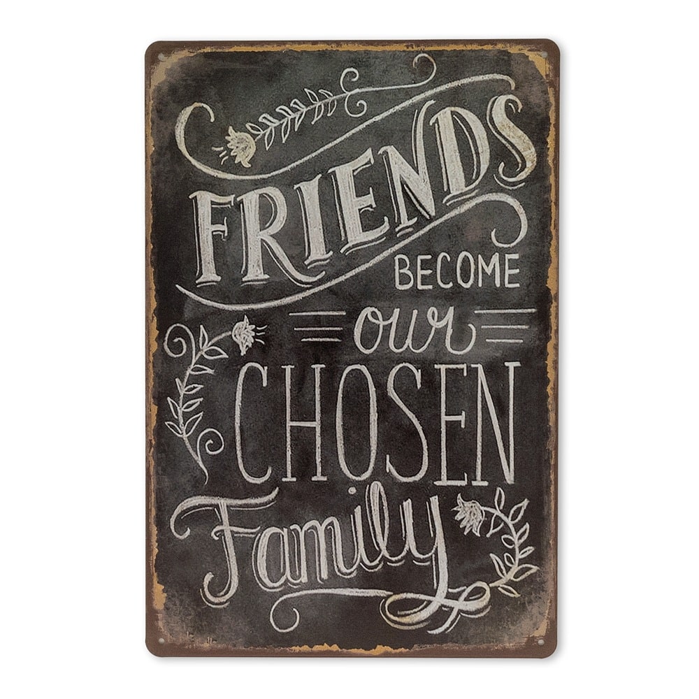 Emaljeskilt Friends become our chosen family
