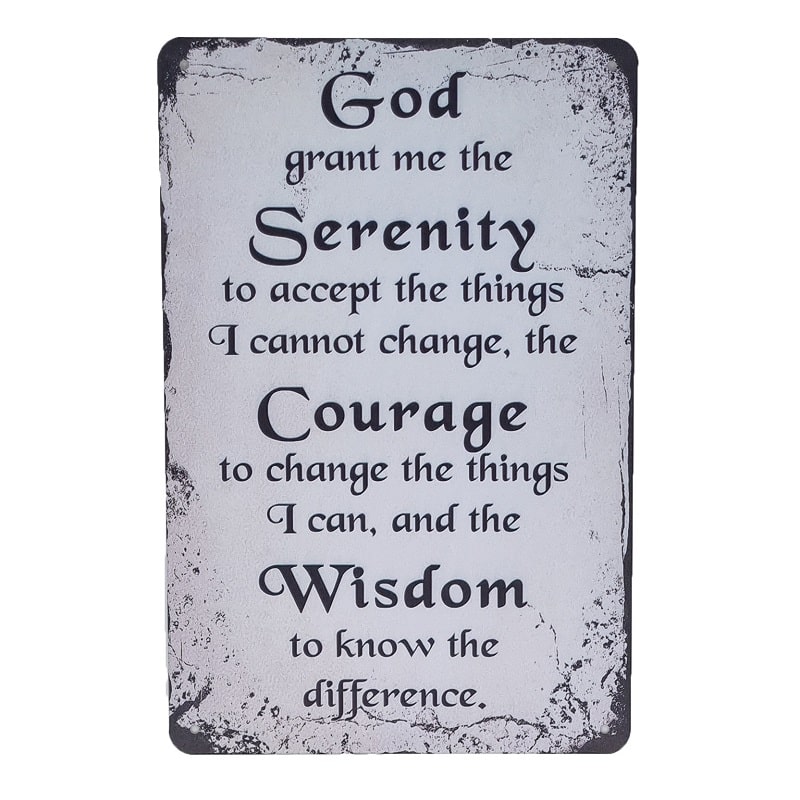 Emaljeskilt God grant me Serenity