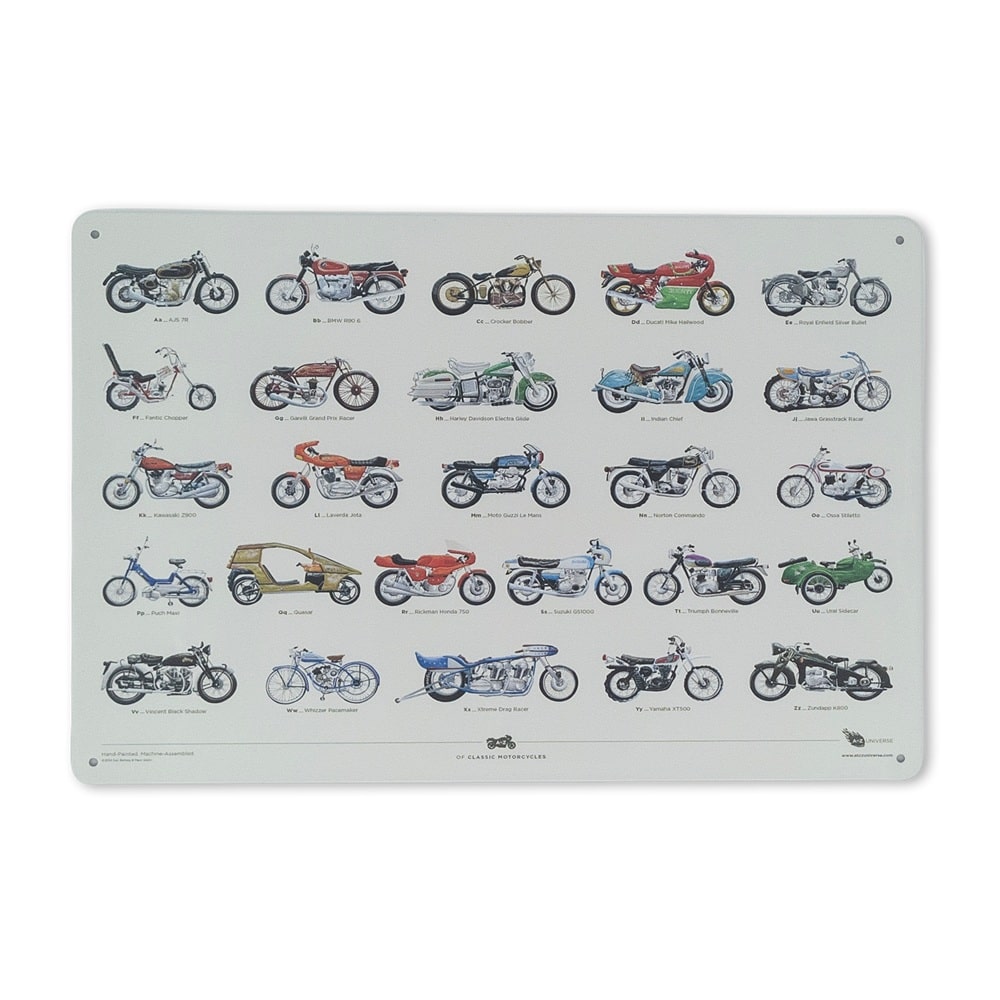 Emaljeskilt Klassiske motorcykler