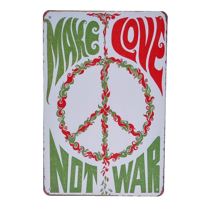 Emaljeskilt Make Love, not War