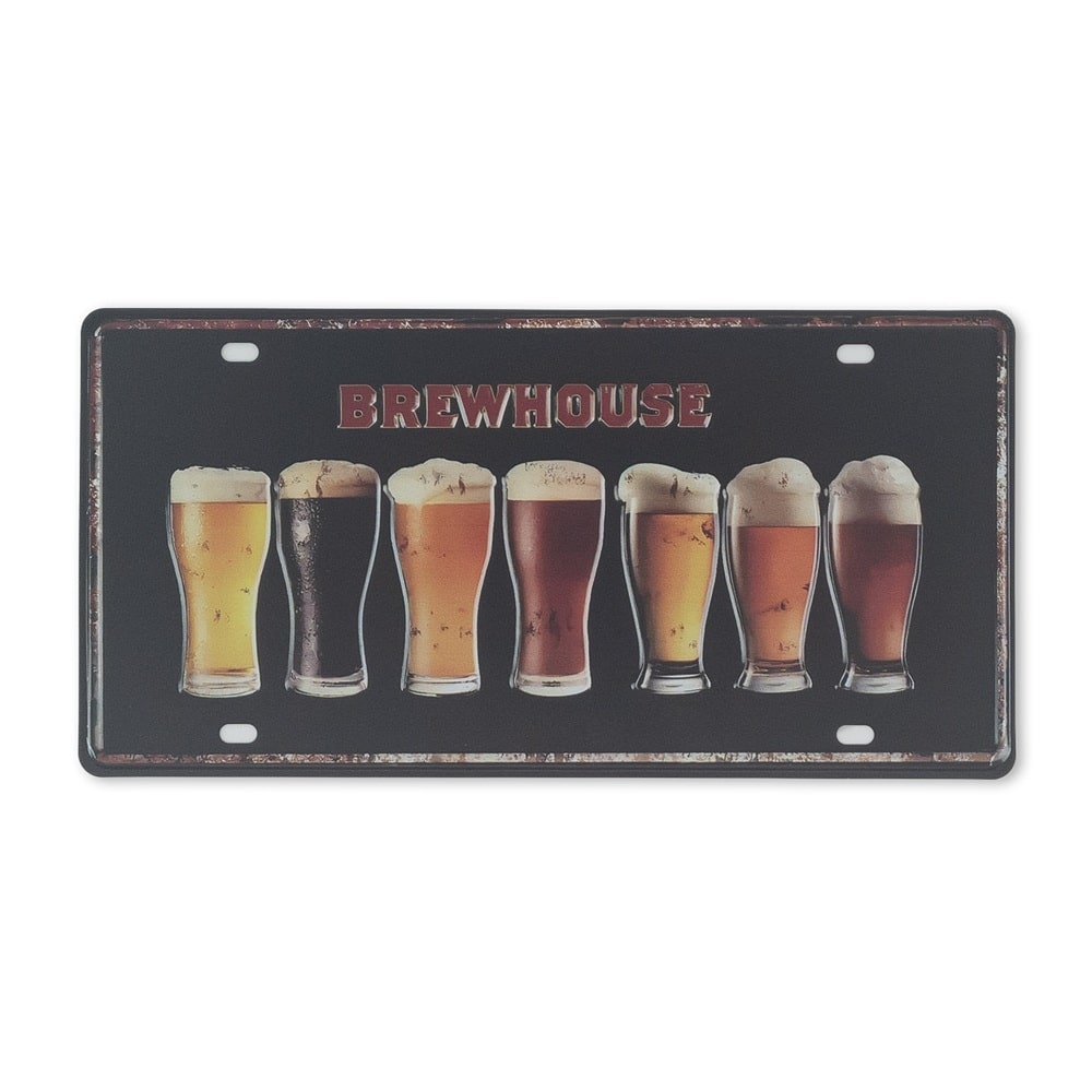 Emaljeskilt Ølglas - fadøl på stribe