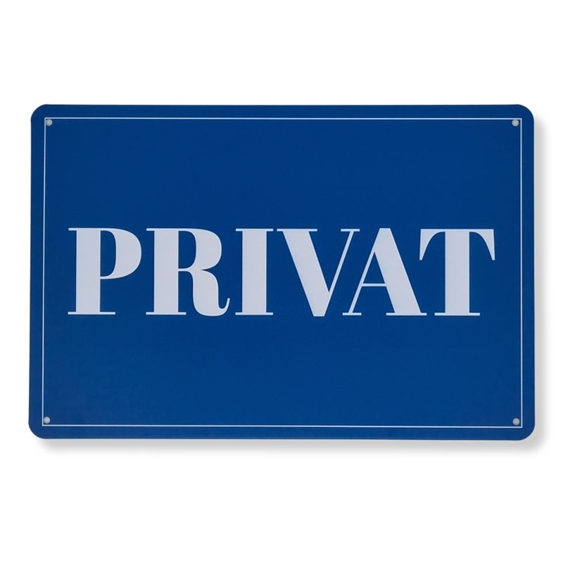 Emaljeskilt Privat