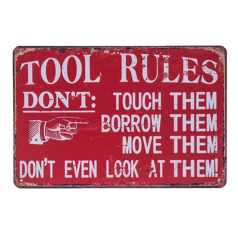Emaljeskilt Tool Rules