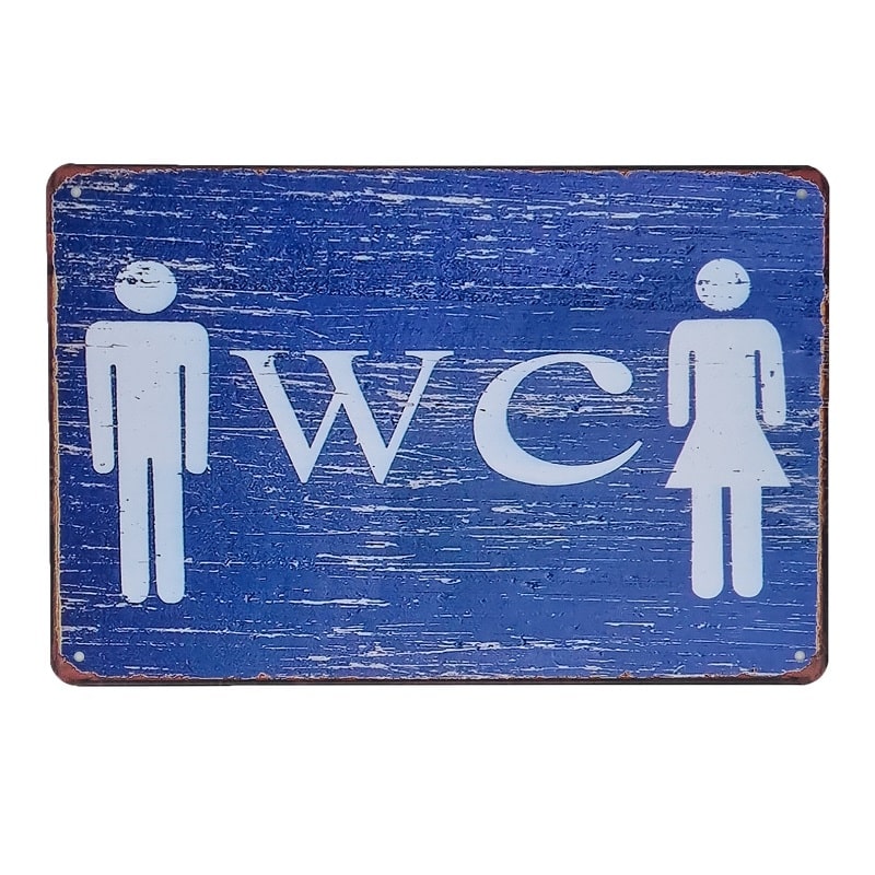 Emaljeskilt WC