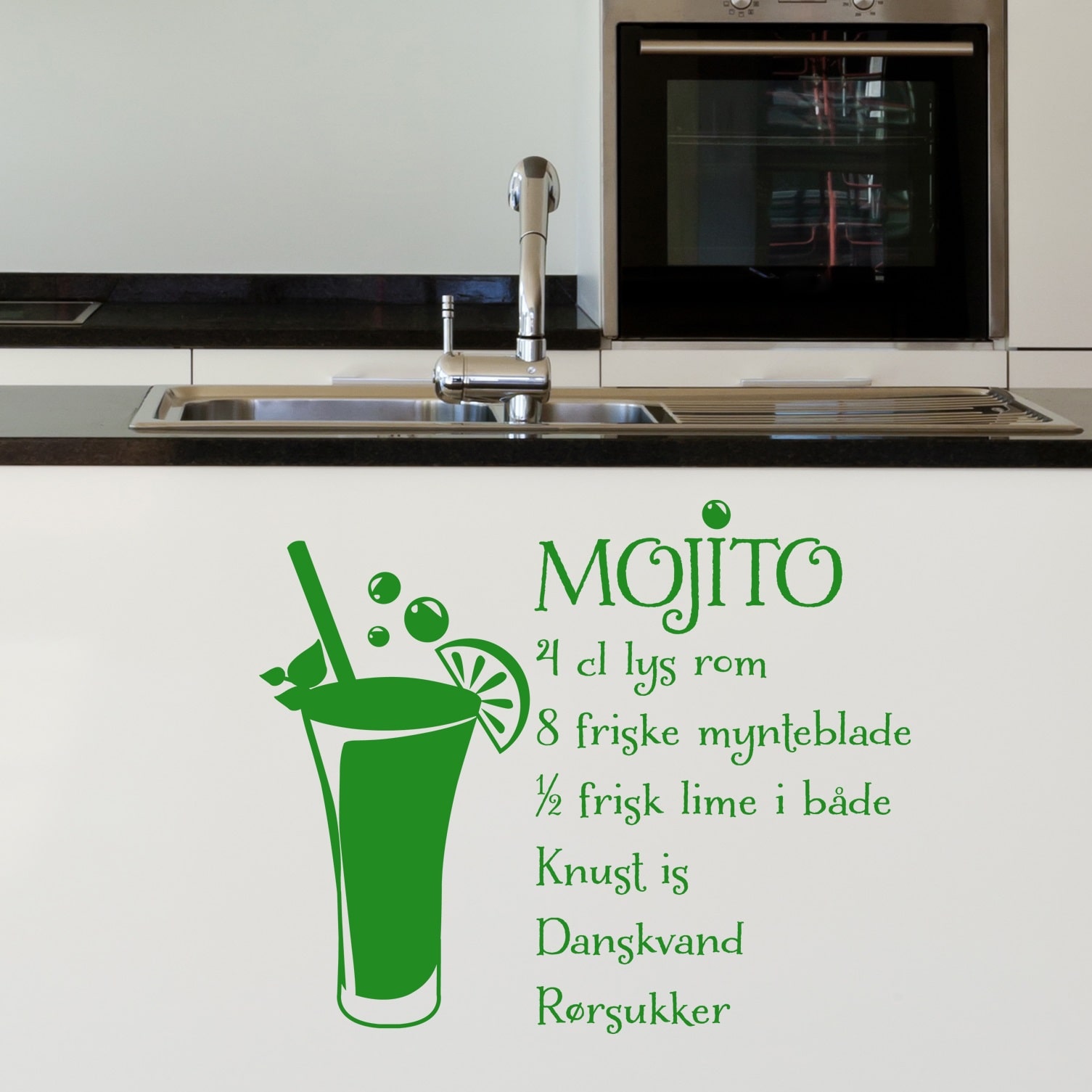 Wallsticker Mojito opskrift