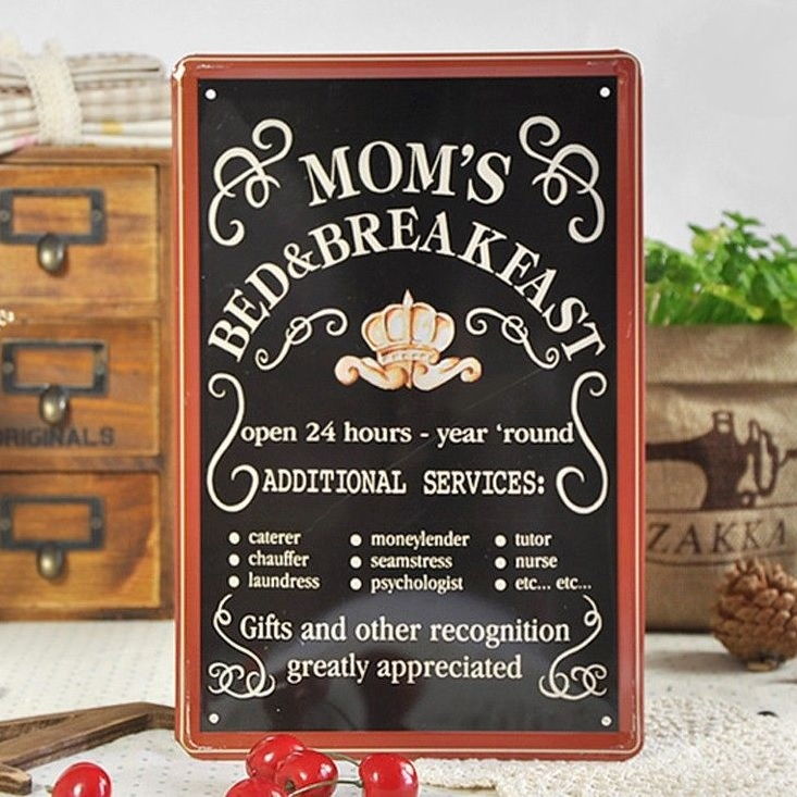 Emaljeskilt Mom's Bed & Breakfast