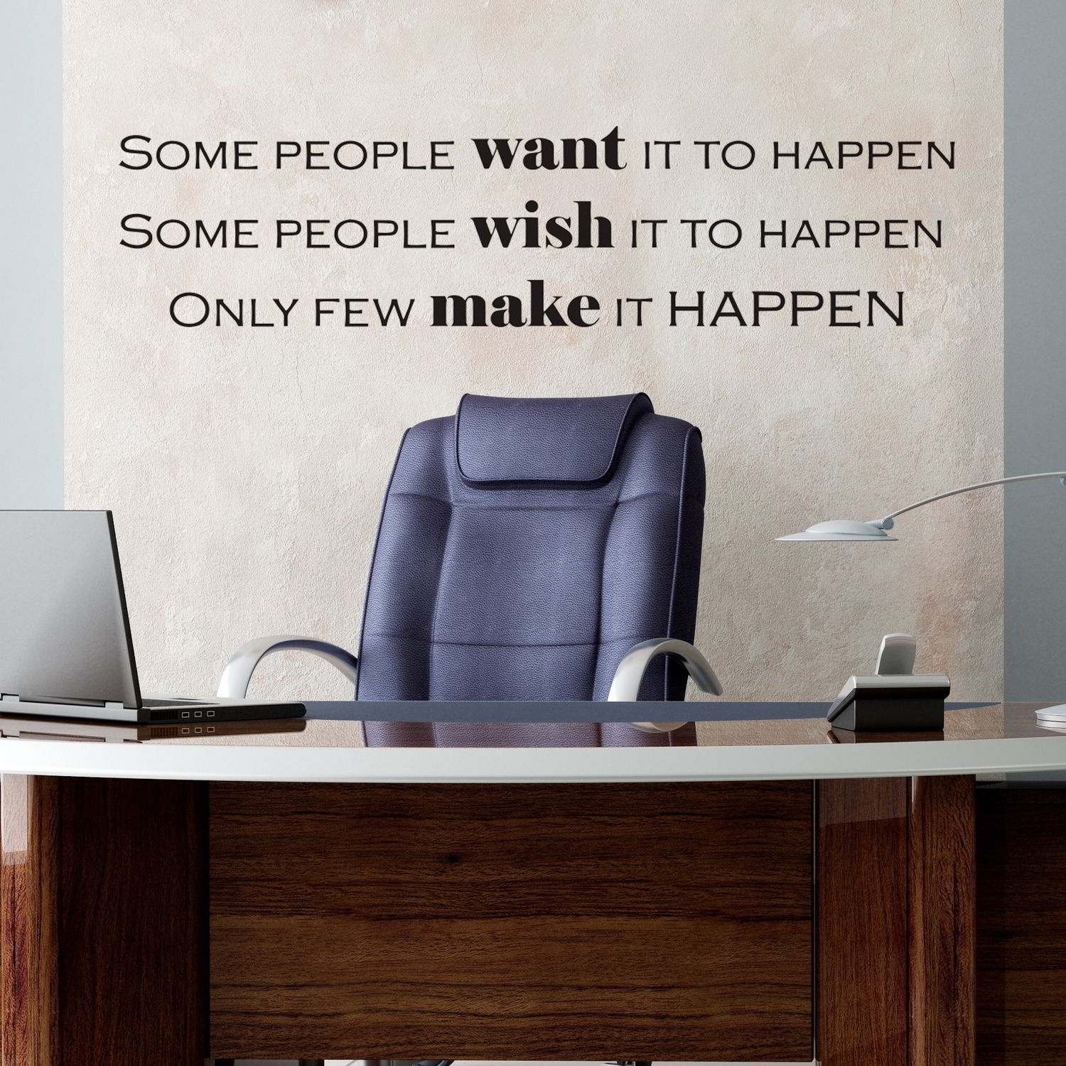 Wallsticker Want - Wish - Make it happen