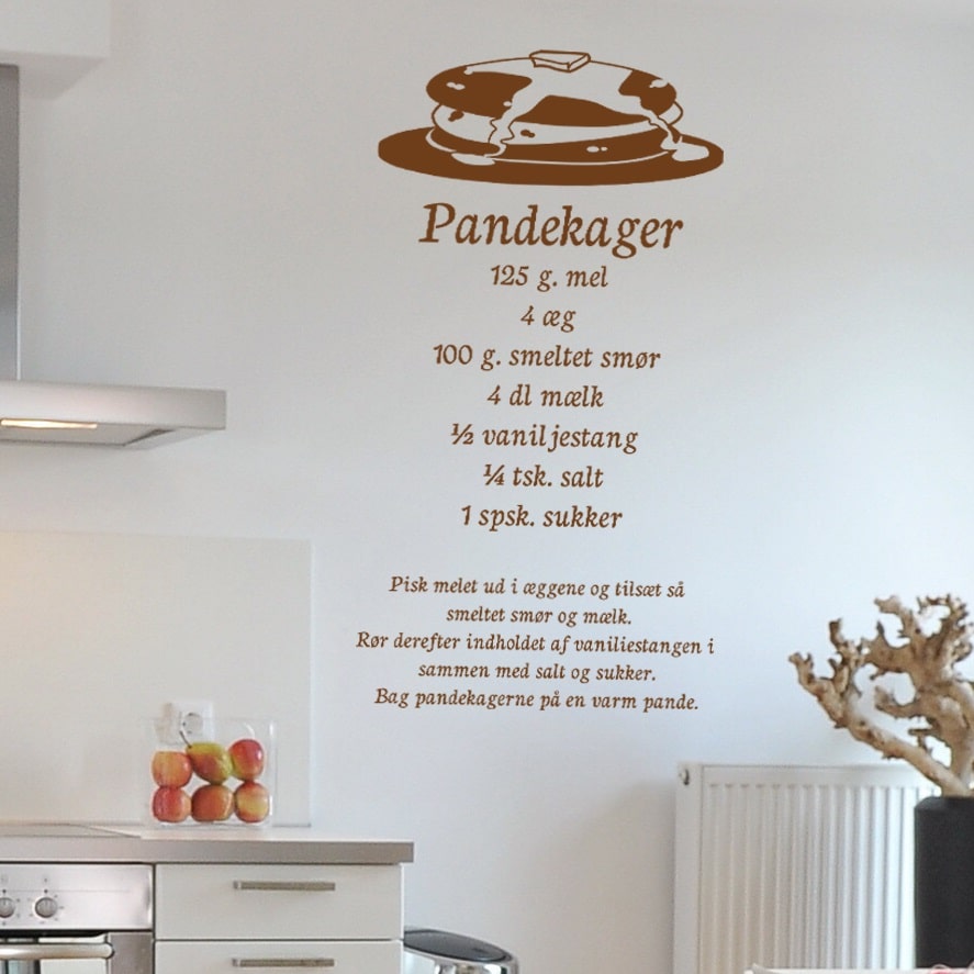 Wallsticker Pandekager opskrift