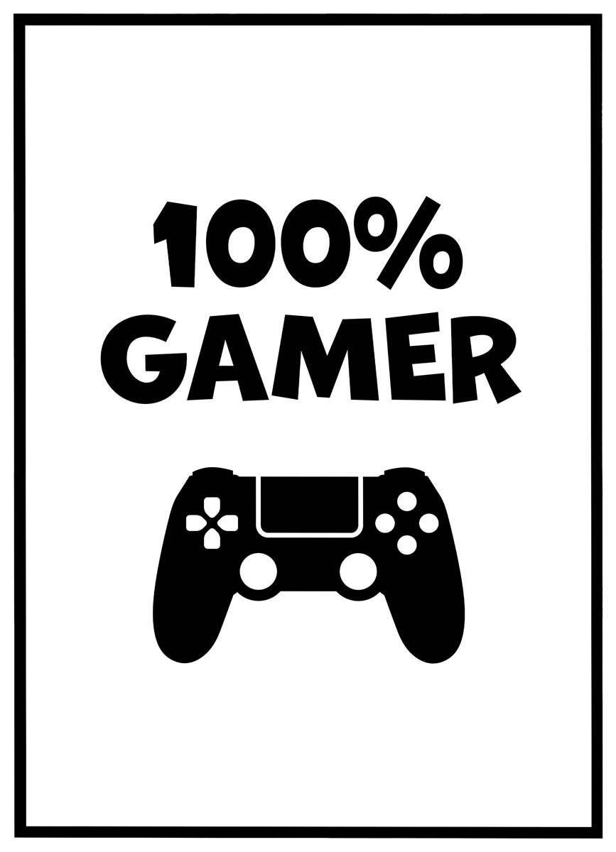 Plakat 100% gamer