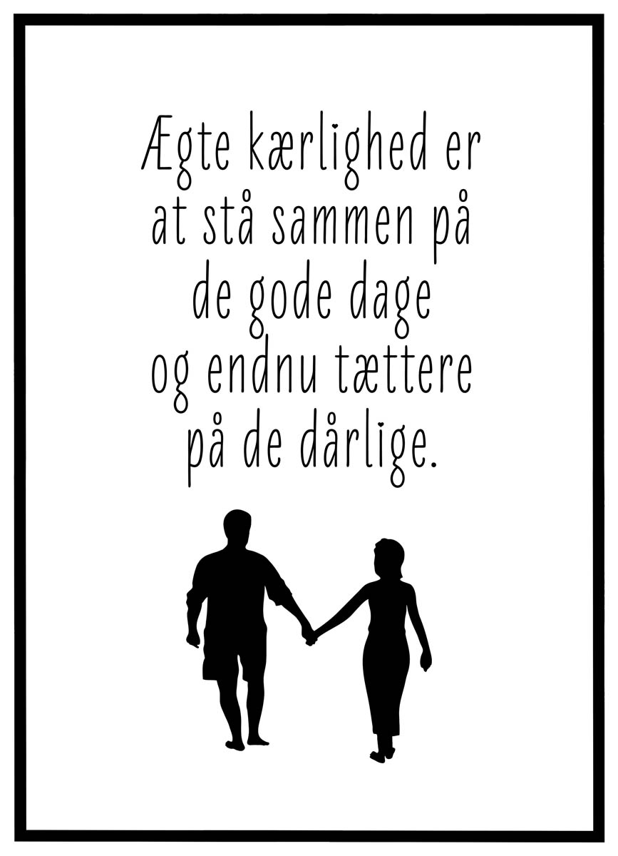 Plakat Ægte kærlighed er at stå sammen