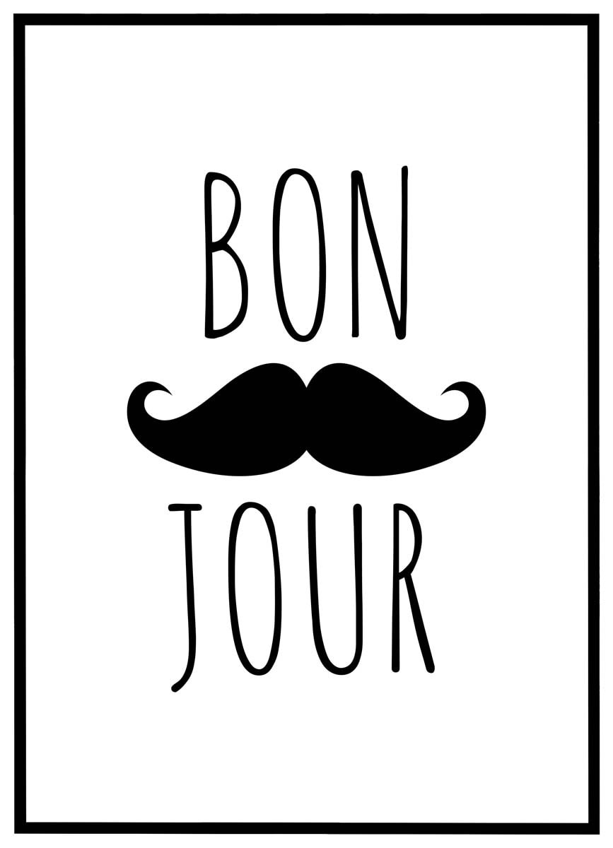 Plakat Bonjour moustache