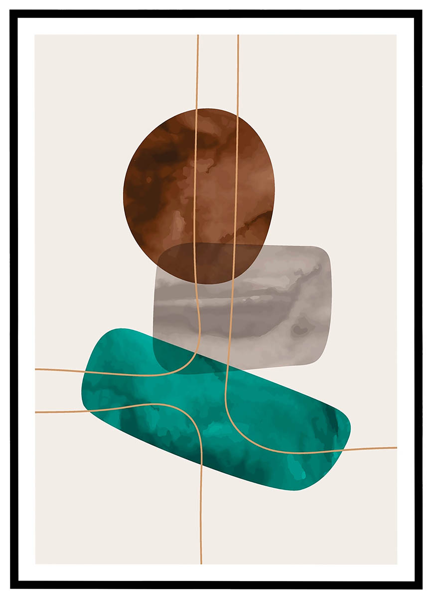 Plakat Golden Abstract no. 1