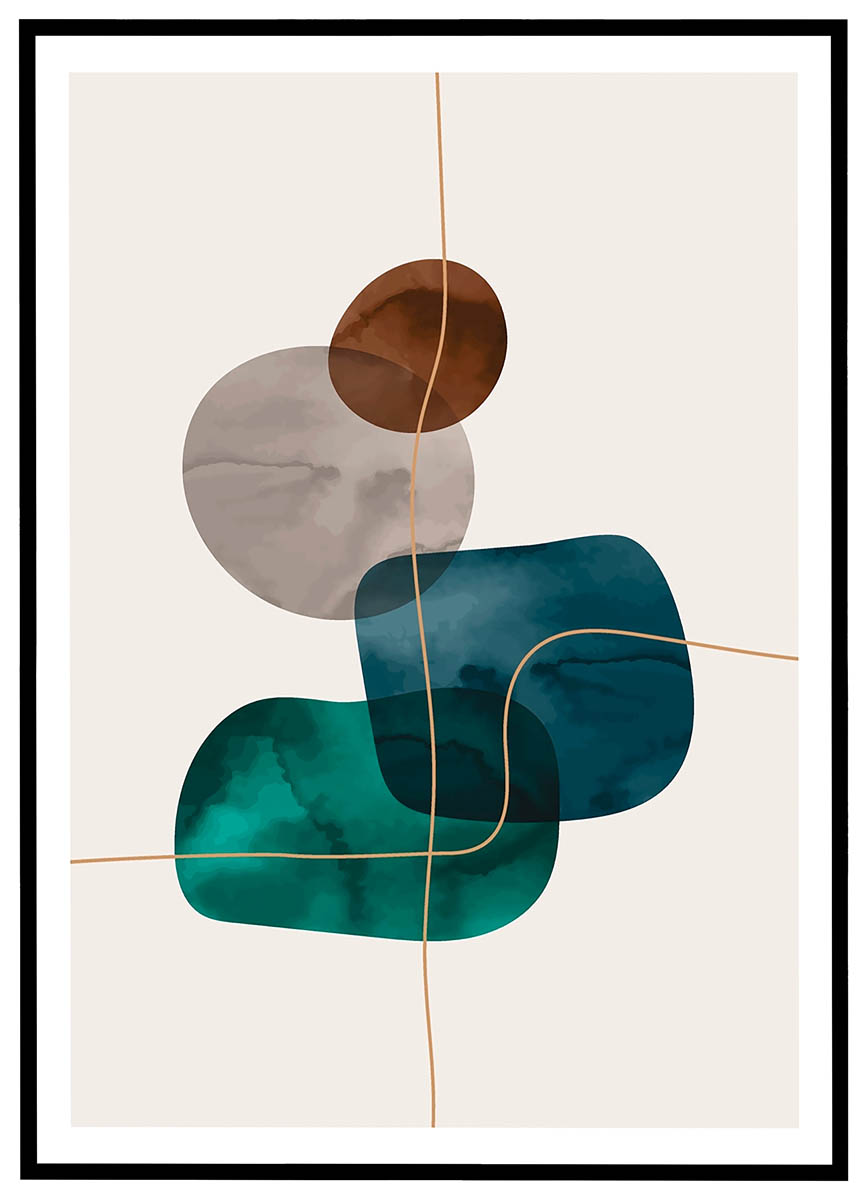 Plakat Golden Abstract no. 2