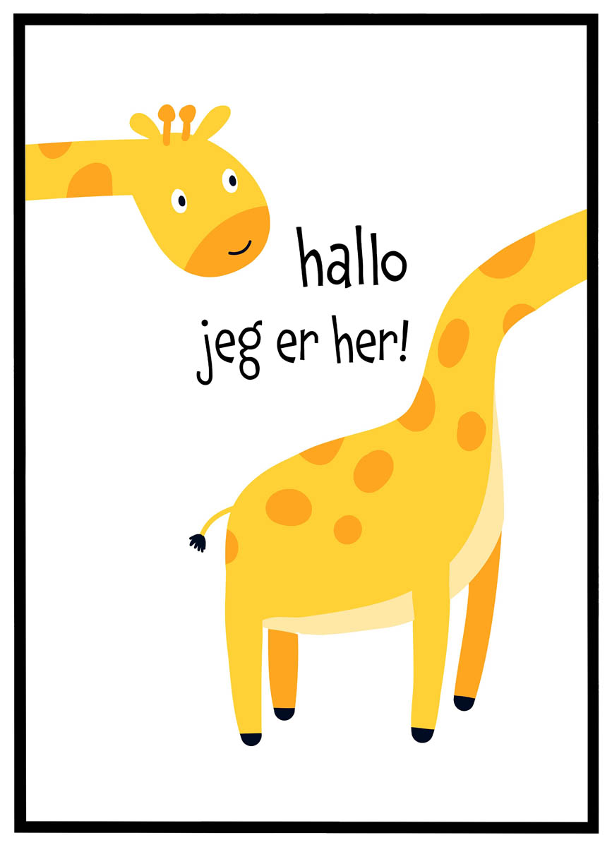 Plakat Hallo, jeg er her!