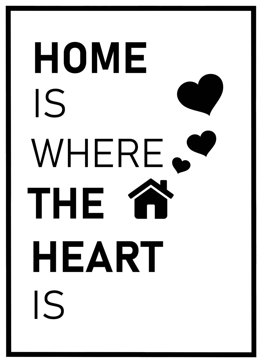 Plakat Home is where the heart is