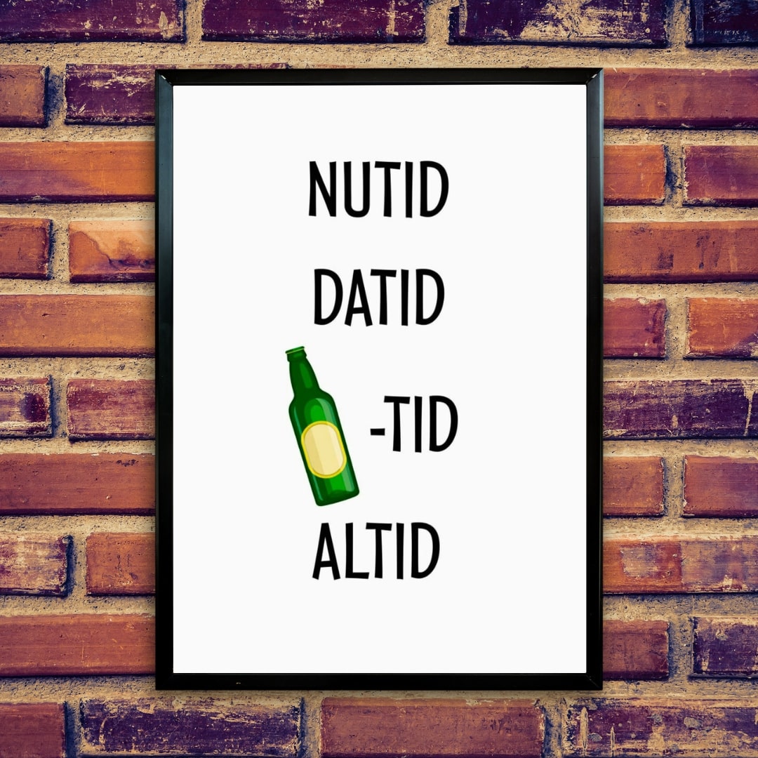 Plakat Nutid - Datid - Øltid - Altid