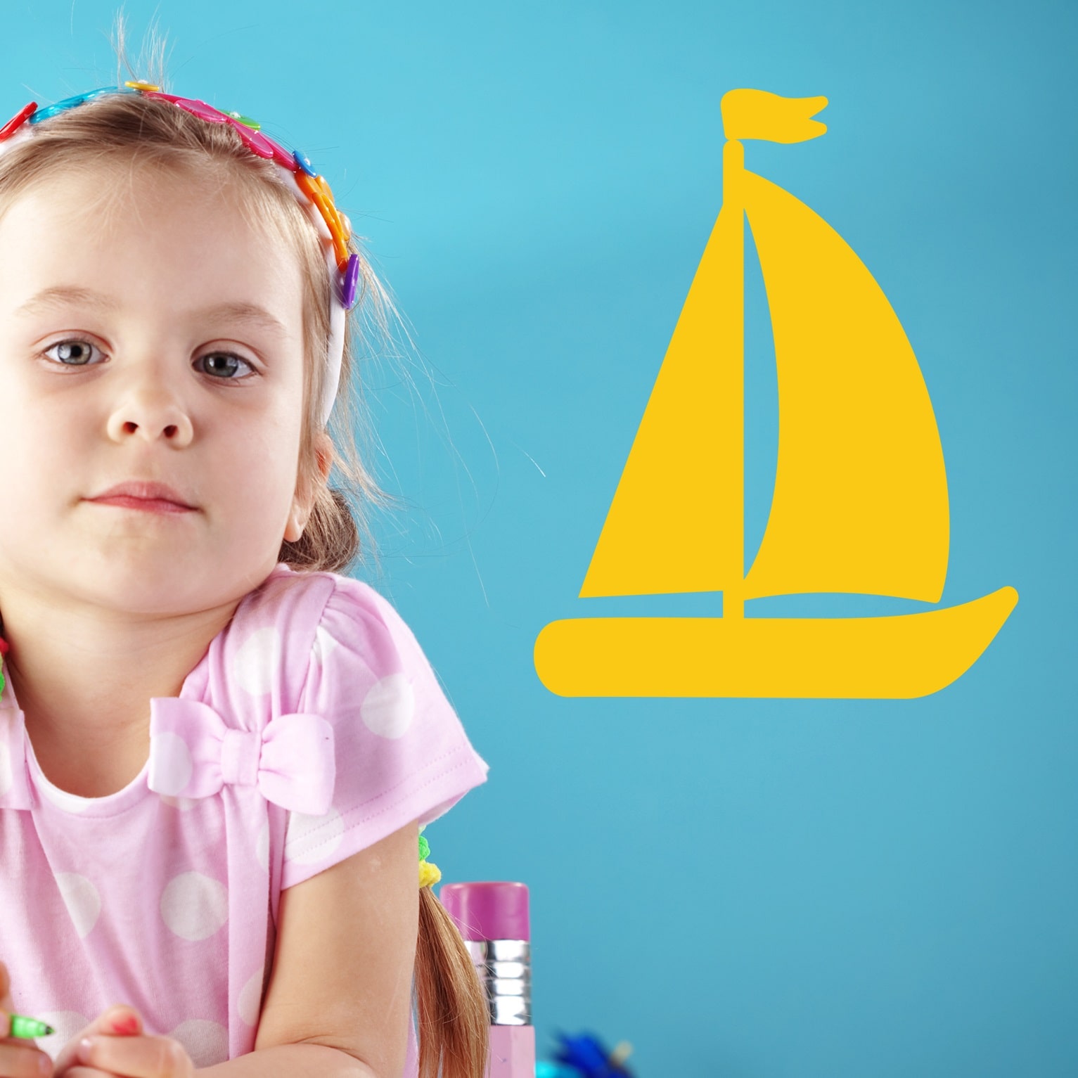 Wallsticker Sejlskib