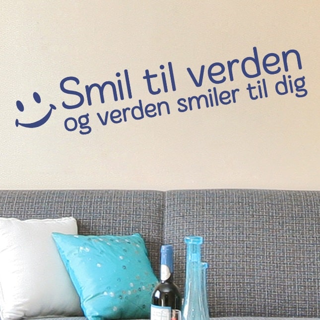 Wallsticker Smil til Verden