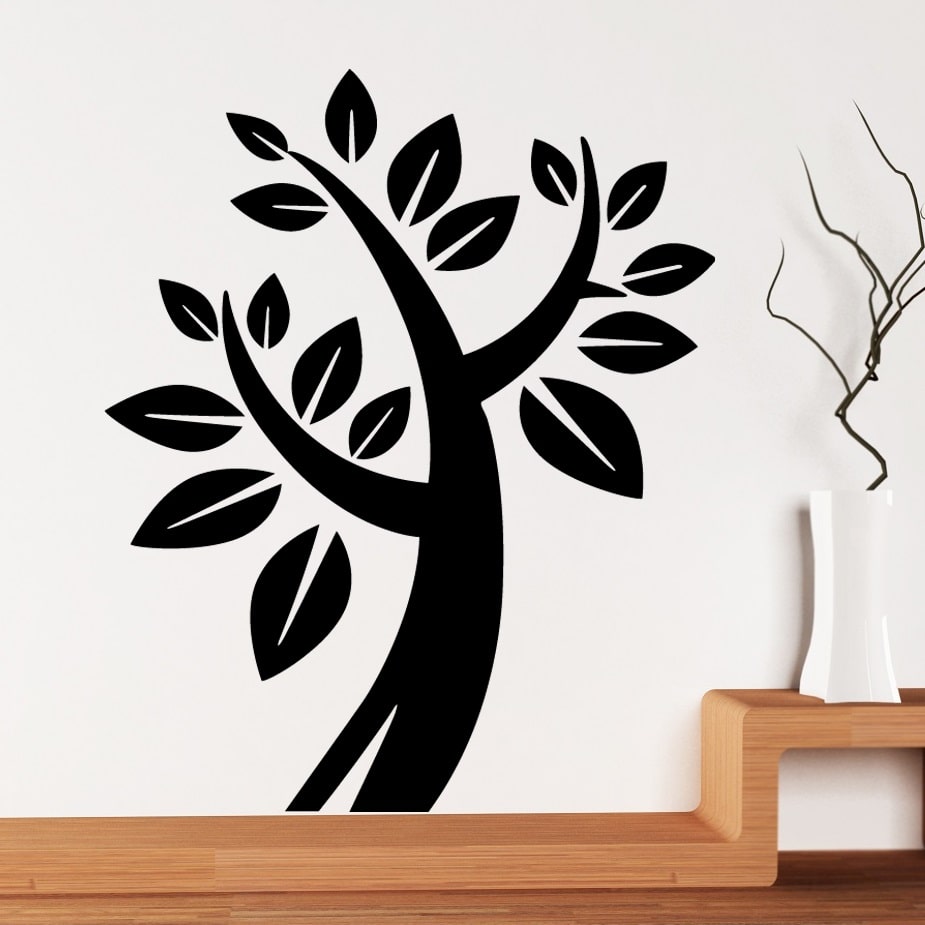 Wallsticker Kæmpe Træ med blade
