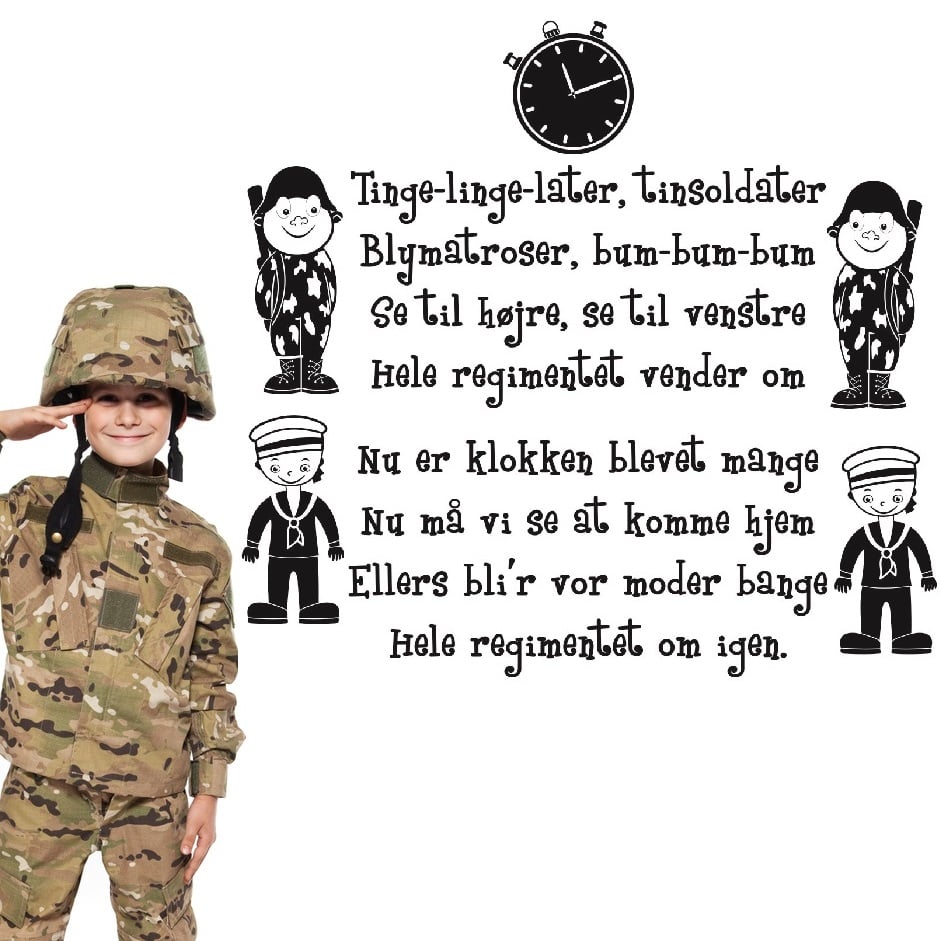 Wallsticker Tinge-linge-later Tinsoldater