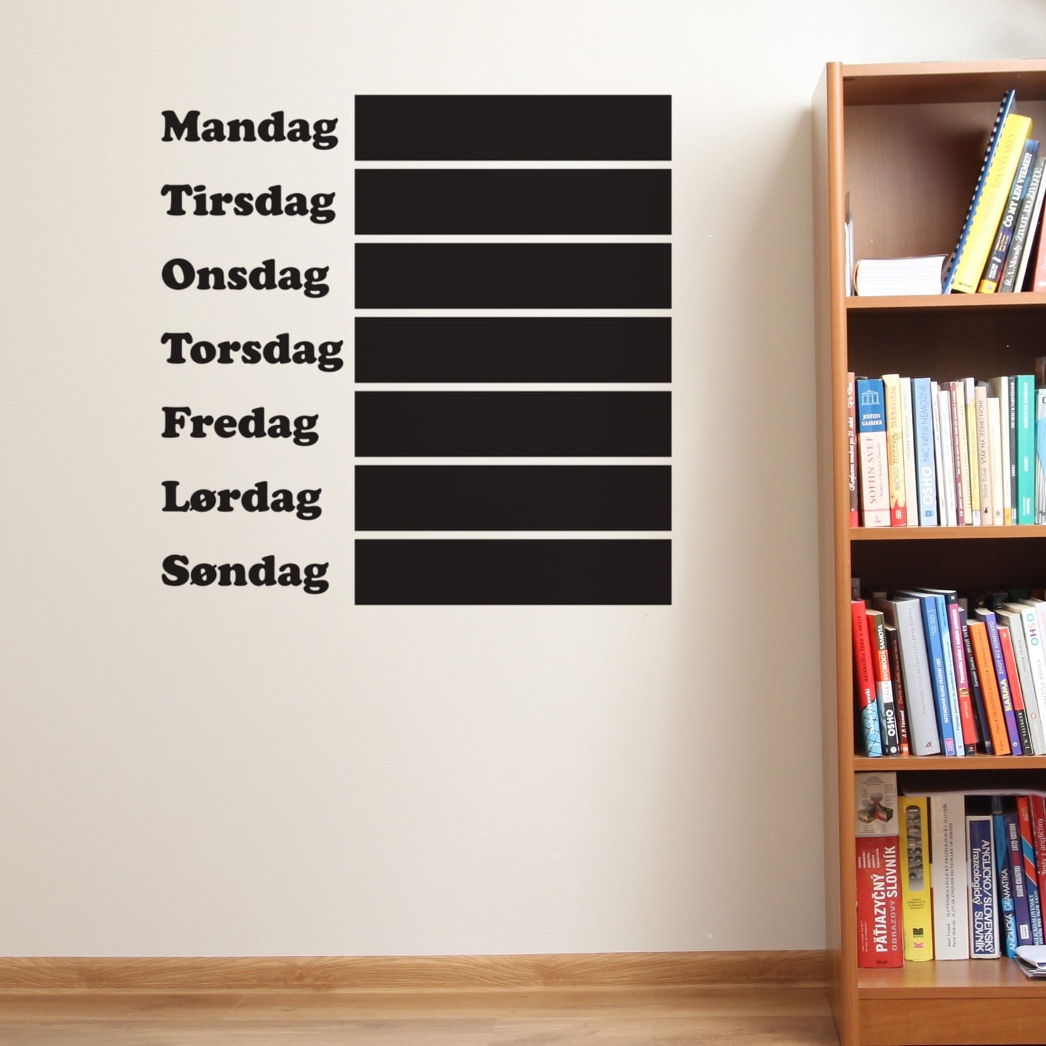 Wallsticker Ugeplan til kridt