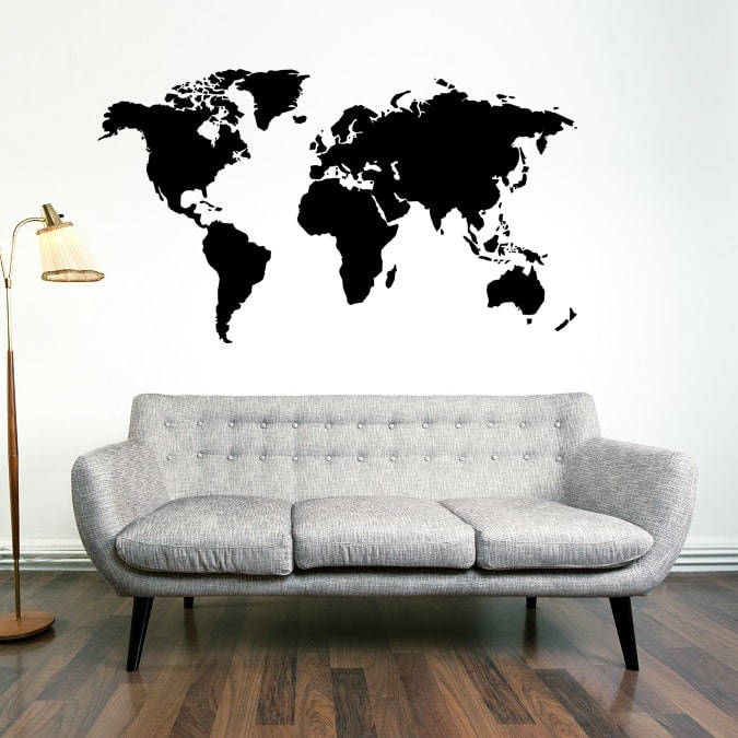 Wallsticker Verdenskort