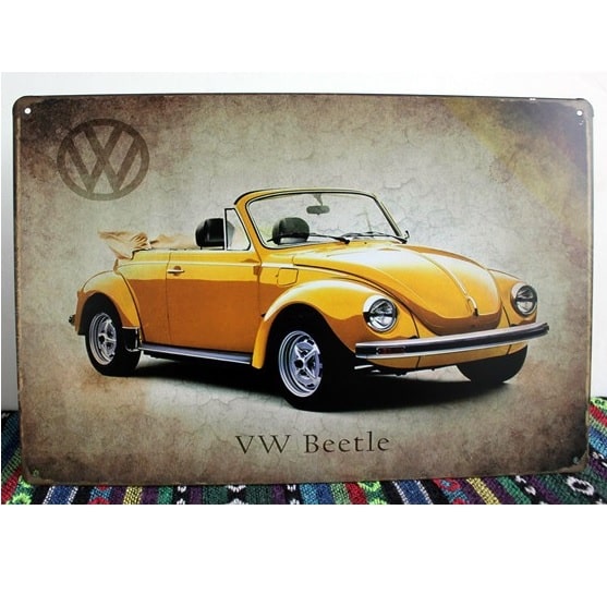 Emaljeskilt VW Beetle
