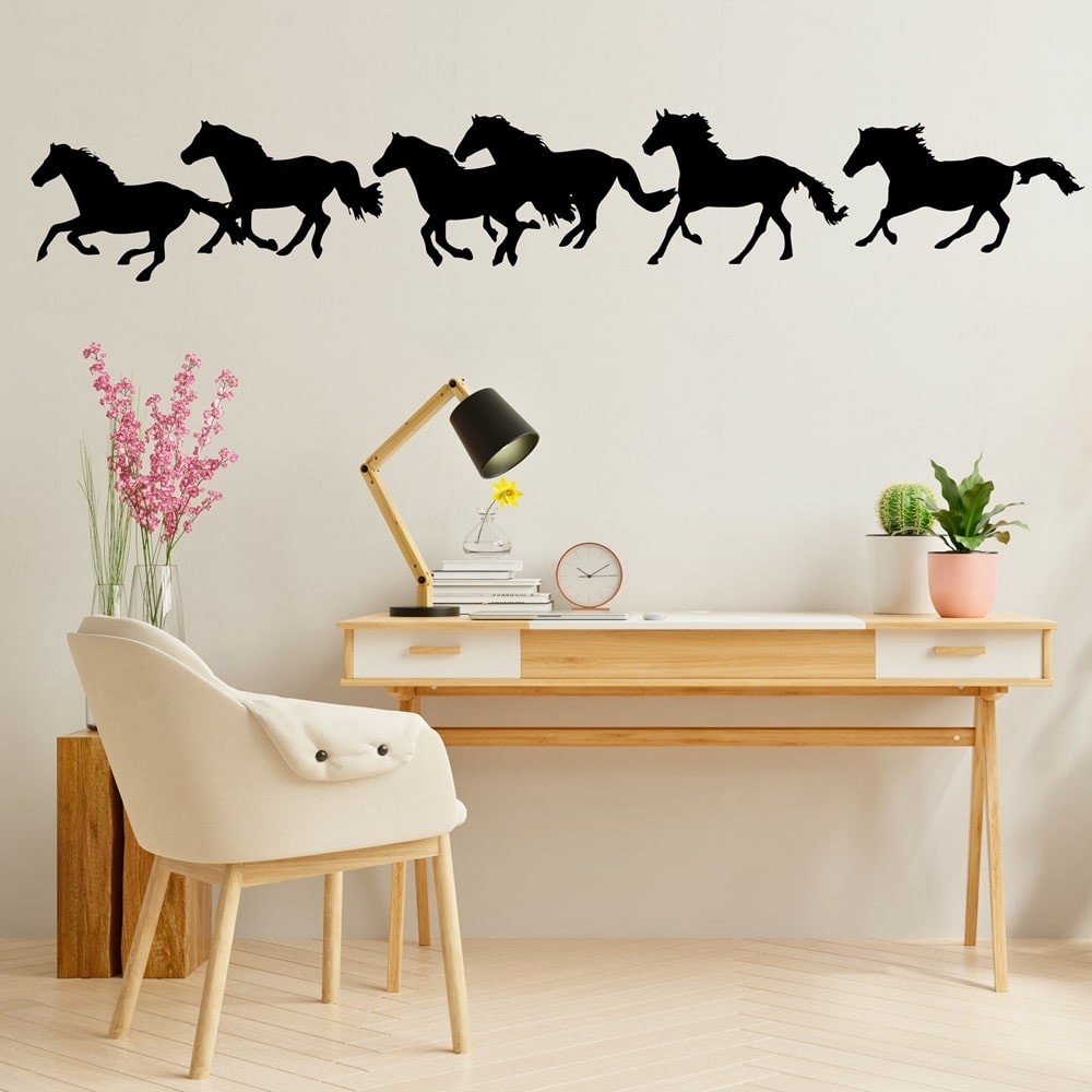 Wallsticker Heste i galop