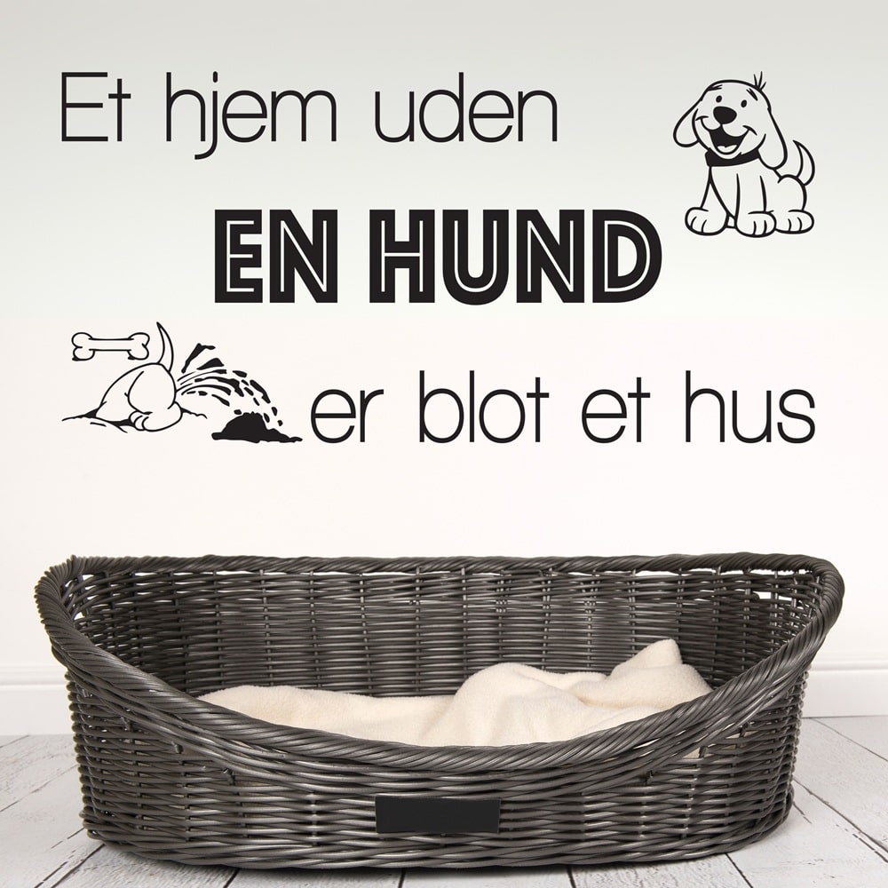 Wallsticker Et hjem uden en hund