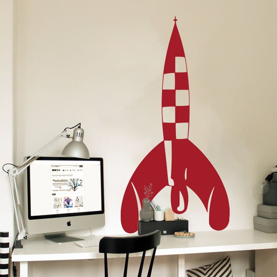Wallsticker Måneraket