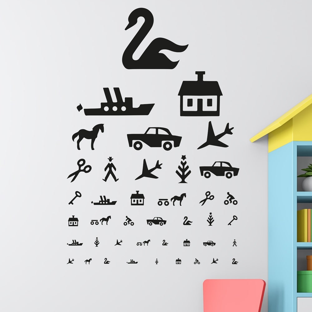 Wallsticker Synstavle til børn