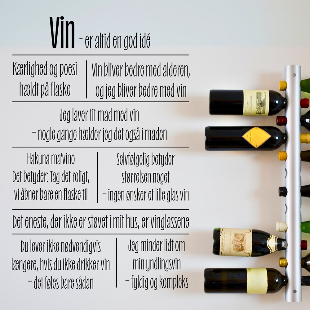 Wallsticker Vin - er altid en god idé