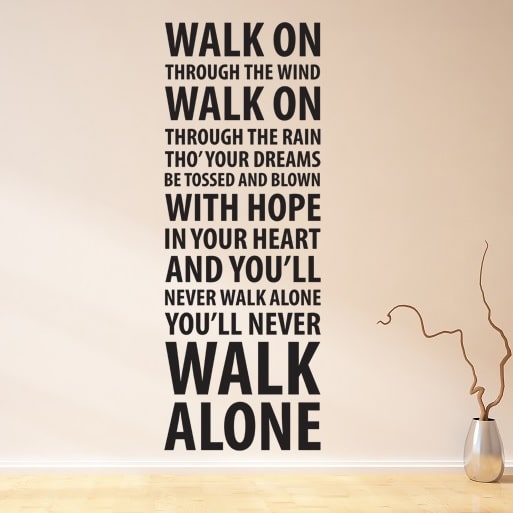 Wallsticker You'll never walk Alone