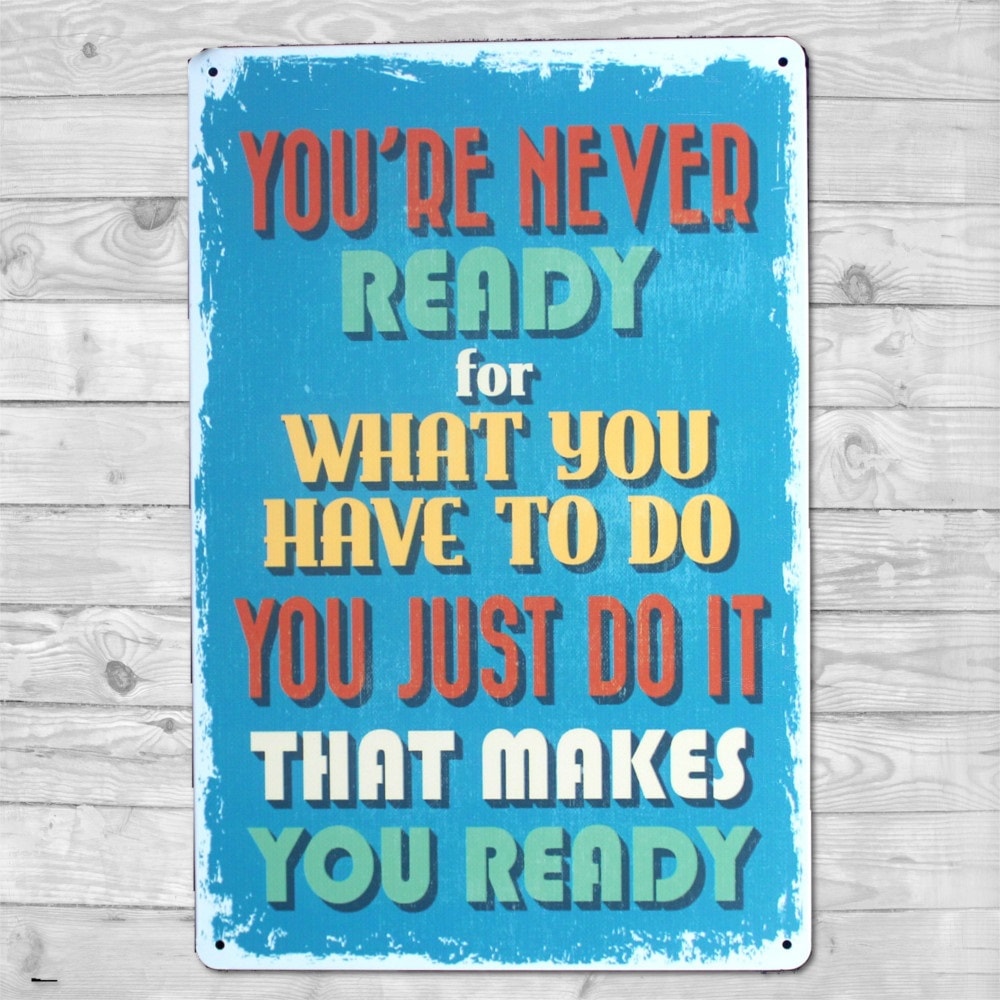 Emaljeskilt You're never ready - Just do it