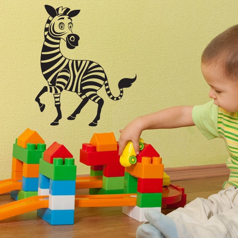 Wallsticker Zebra til Børneværelset