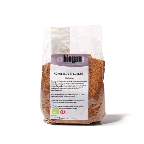 Kokospalme blomster sukker Økologisk - 500 gr - Biogan