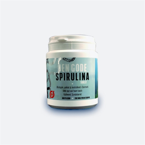 Spirulina Tablet 500 mg ØKO - 200 Tabl. - Den Gode Spirulina - DISCOUNT PRIS