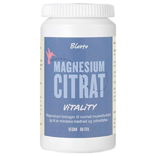 Magnesium Citrat Vitality - 90 kapsler - Biorto - DISCOUNT PRIS