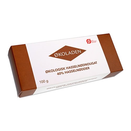 Hasselnødnougat Økologisk - 100 Gram - Økoladen