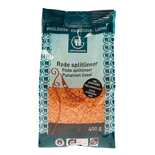 Røde Splitlinser Økologisk- 400 gr - Urtekram