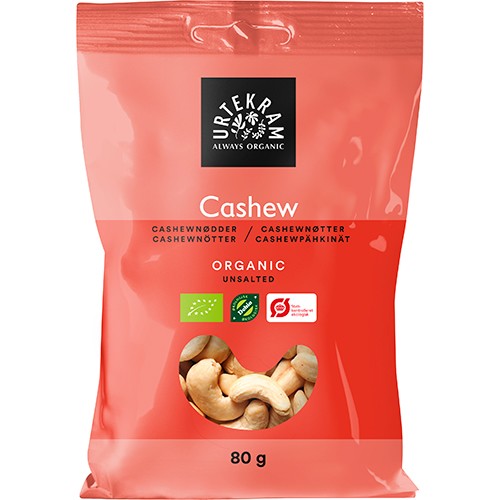 Cashewnødder Hele Økologisk - 80 gr - Urtekram