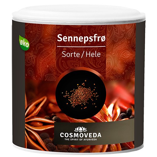 Sorte sennepsfrø hele Økologisk - 130 gram - Cosmoveda