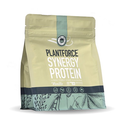 Protein vanilje - 400 gram - Plantforce Synergy