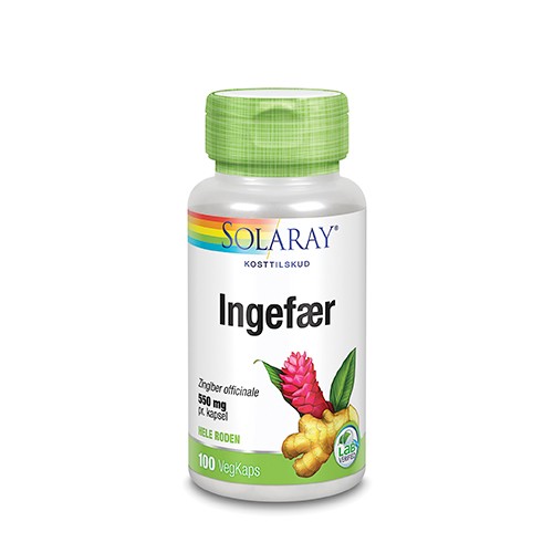 Ingefærrod 550 mg - 100 kap - Solaray