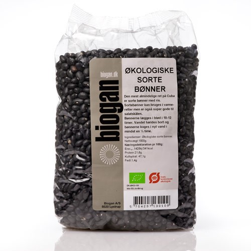Sorte bønner Økologisk- 1 kg - Biogan - DISCOUNT PRIS