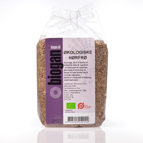 Hørfrø Danske Økologisk - 500 gr. - Biogan