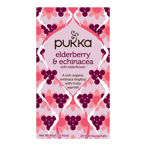 Elderberry & Echinacea te Økologisk - 20 br - Pukka